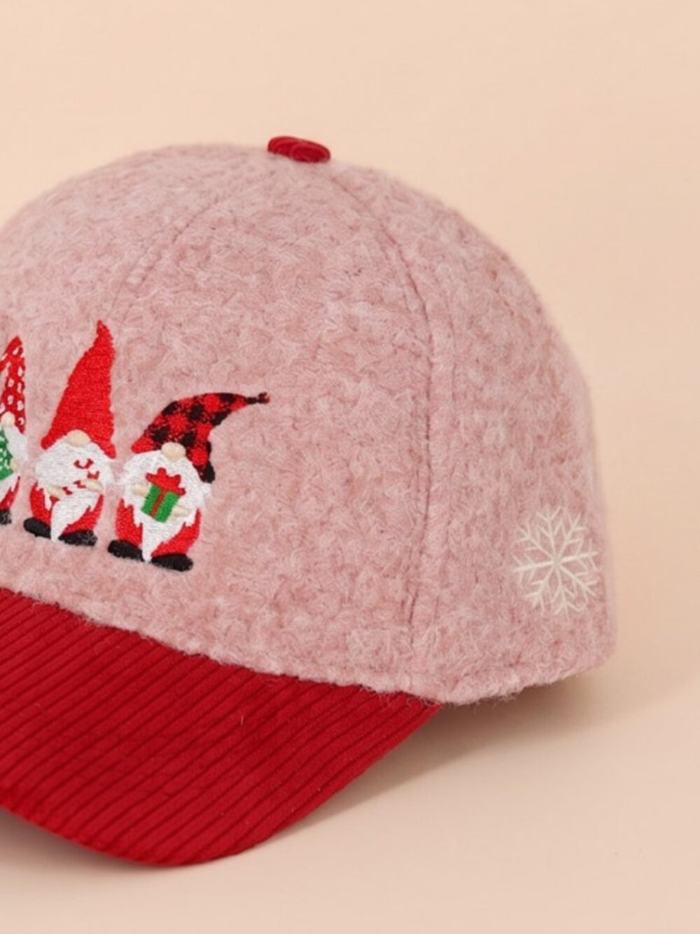 Holiday Fuzzy Corduroy Baseball Caps - Picture 4 of 9